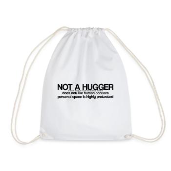 Pas un câlin, n’aime pas le contact humain - Sac de sport léger - blanc - Devant