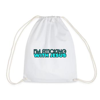 I'm Sticking With Jesus 4 - Drawstring Bag - white - Front
