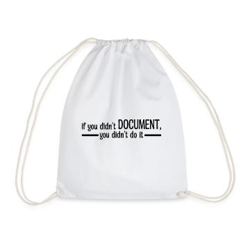 Si vous n’avez pas documenté, vous ne l’avez pas fait 4 - Sac de sport léger - blanc - Devant