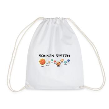 Sonnensystem - Planeten in Reihe - Turnbeutel - Weiß - Vorne