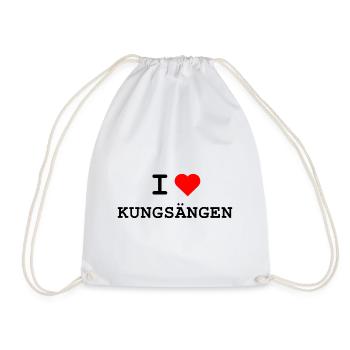 Ich liebe Kungsägen - I love Kungsägen - Drawstring Bag - white - Front
