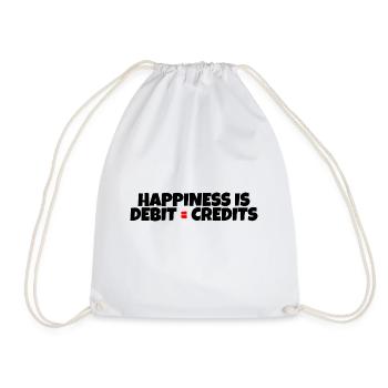 Happiness Is Debits égale crédits 10 - Sac de sport léger - blanc - Devant