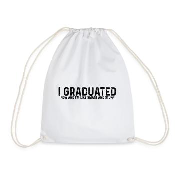 J’ai obtenu mon diplôme maintenant et je suis comme intelligent et trucs 5 - Sac de sport léger - blanc - Devant