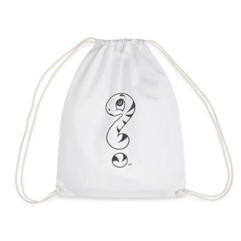 Question mark snake - Drawstring Bag - white - Front