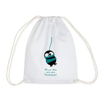 An owl / / How was still my hostage name? - Drawstring Bag - white - Front