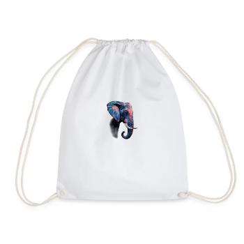 Elephant - Drawstring Bag - white - Front