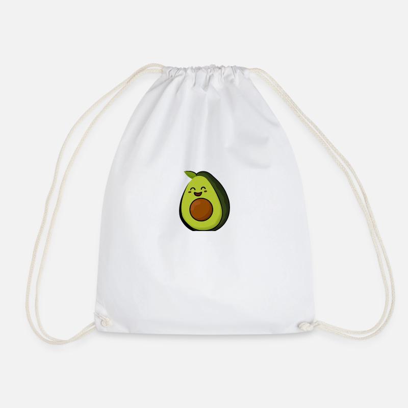 Funny Avocado - Drawstring Bag - white