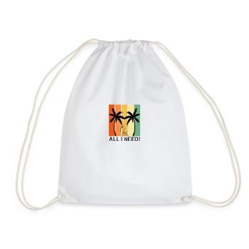 Retro Surfer - Drawstring Bag - white - Front