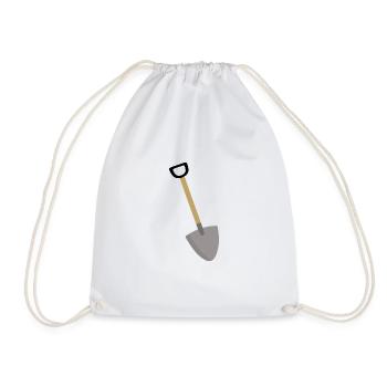 Shovel - Drawstring Bag - white - Front