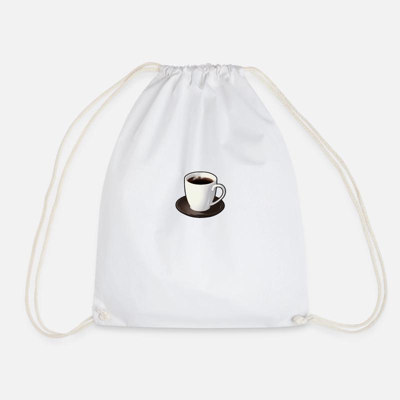 Tasse Kaffee - Turnbeutel - Weiß