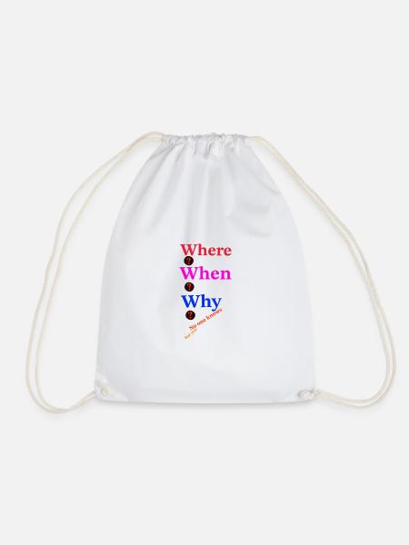 Question - Drawstring Bag - white