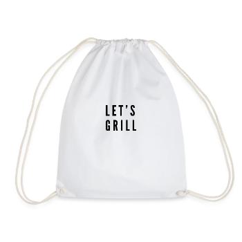 LET'S GRILL - Turnbeutel - Weiß - Vorne