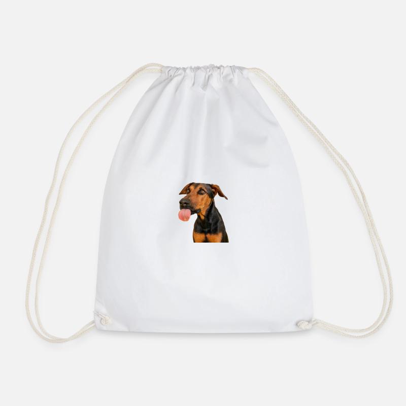 Le chien tire la langue - Sac de sport léger - blanc