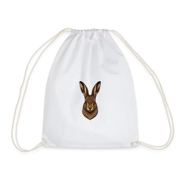 Der Hase - Turnbeutel - Weiß - Vorne