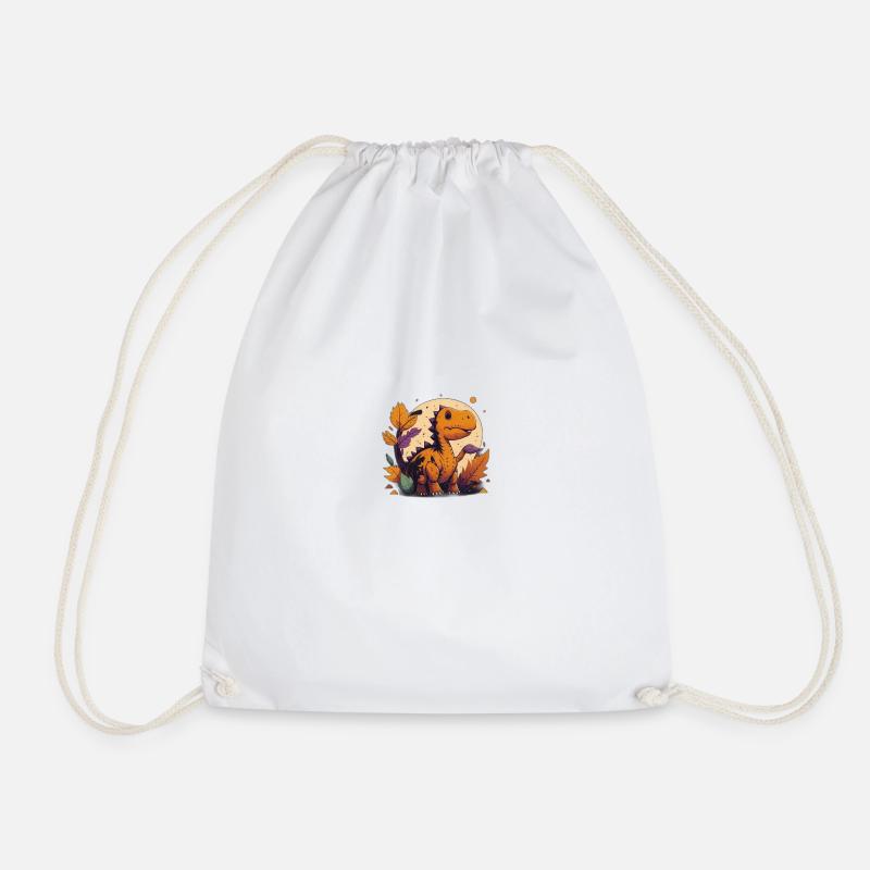 Little dinosaur - Drawstring Bag - white
