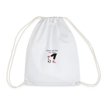 Female footballer Women's football player - Drawstring Bag - white - Front