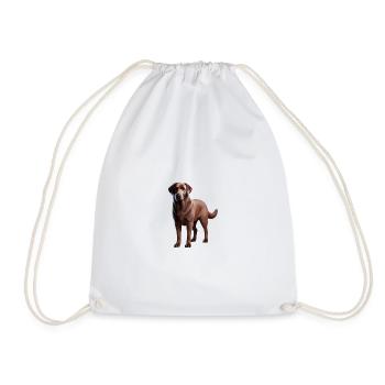 Labrador Dog - Drawstring Bag - white - Front