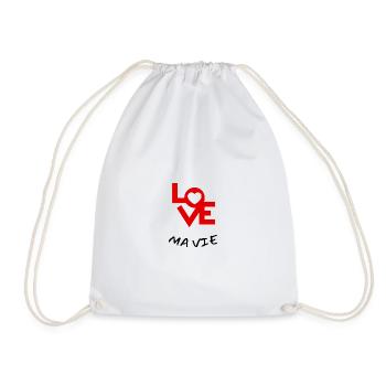 Love ma vie - Sac de sport léger - blanc - Devant