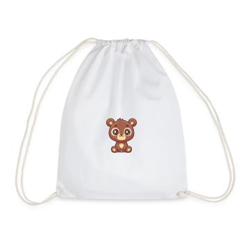 Ours doux, design beau et mignon - Sac de sport léger - blanc - Devant