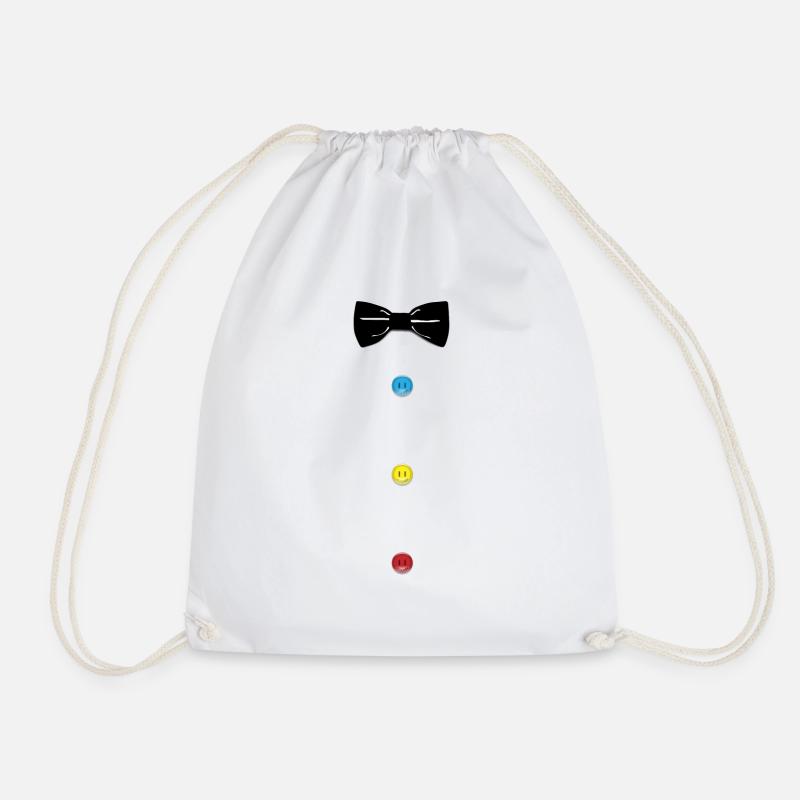 Bow tie baby - Drawstring Bag - white