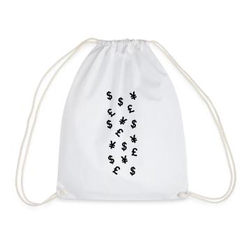 EURO DOLLAR POUND YEN - Drawstring Bag - white - Front