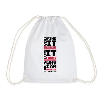 You find it offensive - Drawstring Bag - white - Front