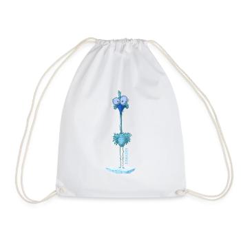 Nageur d’hiver « Crazy Kingfisher goes ice bathing » - Sac de sport léger - blanc - Devant