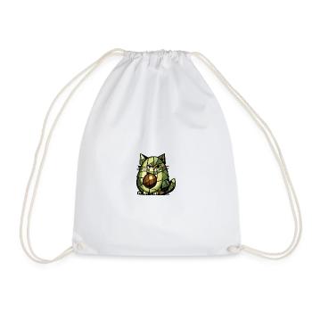 Version cubisme AvoCat - Sac de sport léger - blanc - Devant