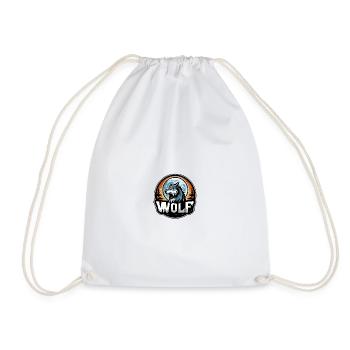 Logo de loup - Sac de sport léger - blanc - Devant