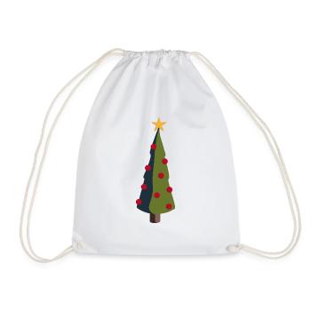 Weihnachtsbaum - Turnbeutel - Weiß - Vorne