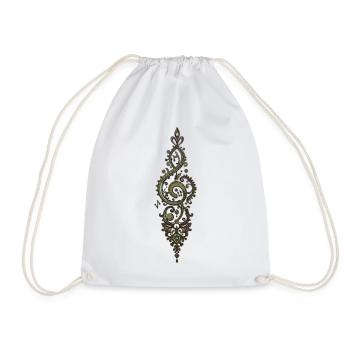 Ornate treble clef - Drawstring Bag - white - Front