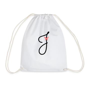 Lettre J Papillon Lettre - Sac de sport léger - blanc - Devant