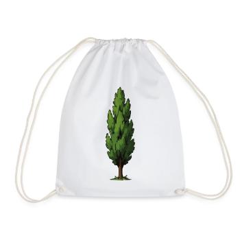 Forme d’arbre vert stylisé - Sac de sport léger - blanc - Devant