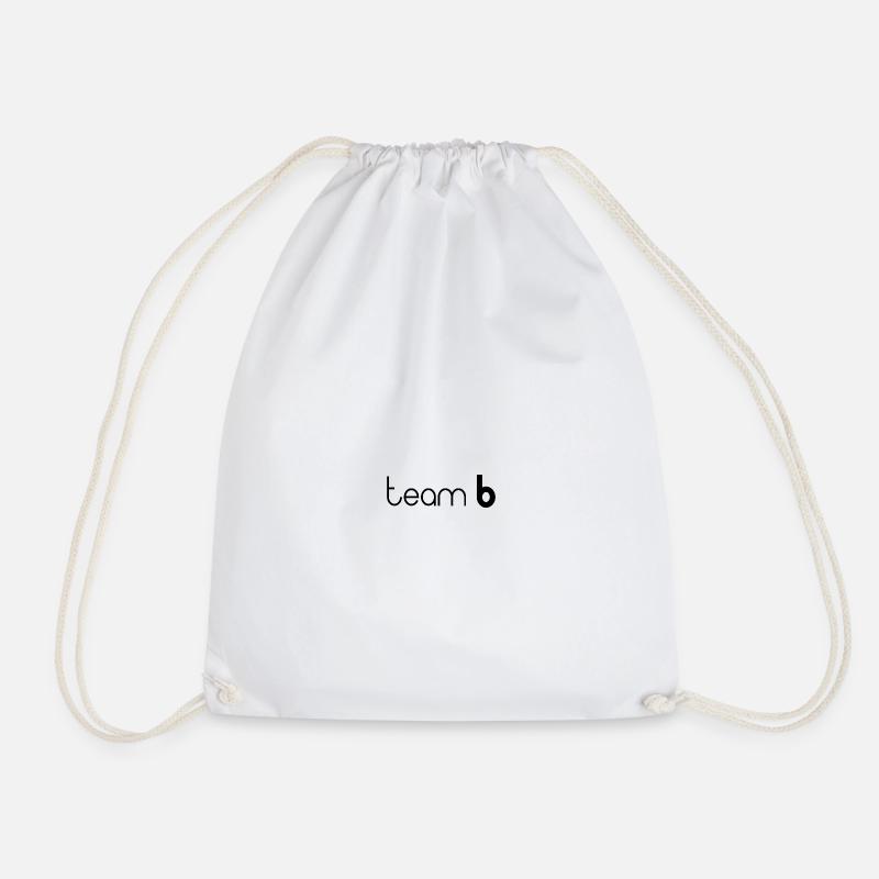team b - Drawstring Bag - white