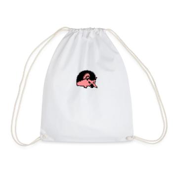 wicked woodpecker hedgehog - Drawstring Bag - white - Front