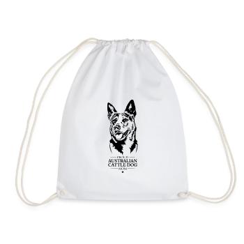 Australien Bovins Chien Maman Chien Chiens de troupeau Wilsigns - Sac de sport léger - blanc - Devant