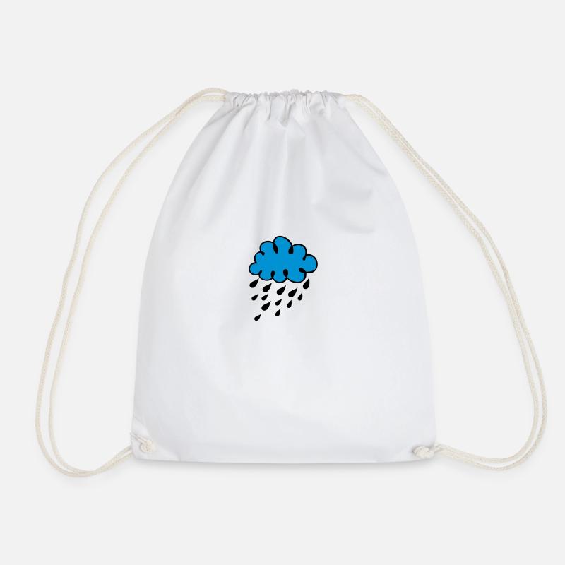 Couverture des gouttes de pluie - Sac de sport léger - blanc