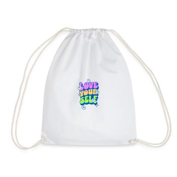Love yourself retro hippie - Turnbeutel - Weiß - Vorne