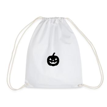 Spooky Pumpkin Mask Halloween Design - Drawstring Bag - white - Front