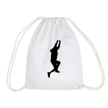 Mann Körper Silhouette Vektor-Design - Turnbeutel - Weiß - Vorne