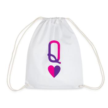 Queen of Hearts - Drawstring Bag - white - Front