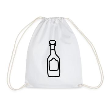 sektflasche 1 - Turnbeutel - Weiß - Vorne