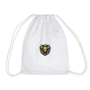 Gold Bull Emblem - Drawstring Bag - white - Front
