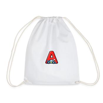 A for Racing Car Cartoon - Drawstring Bag - white - Front