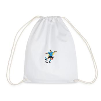 Kicker in a splash of color soccer player - Drawstring Bag - white - Front