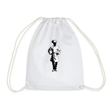 Chef Koch - Hobby / Job Sticker - Drawstring Bag - white - Front
