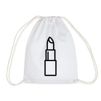 lipstick - Drawstring Bag - white - Front