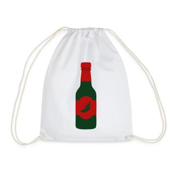 Hot Sauce Chili Sauce Spicy Food BBQ Crew - Drawstring Bag - white - Front