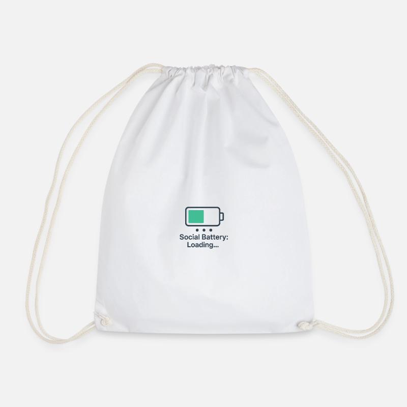 Digital loading animation on t-shirt - Drawstring Bag - white