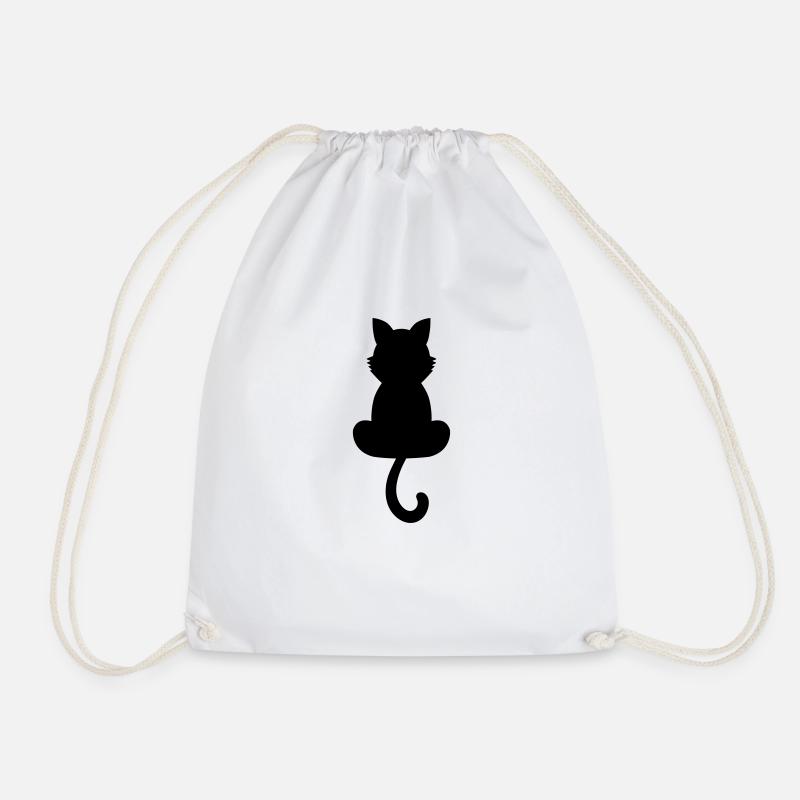 Katze - Turnbeutel - Weiß